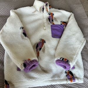 Taylor Swift Koi Fish Quarter Zip Sherpa Pullover